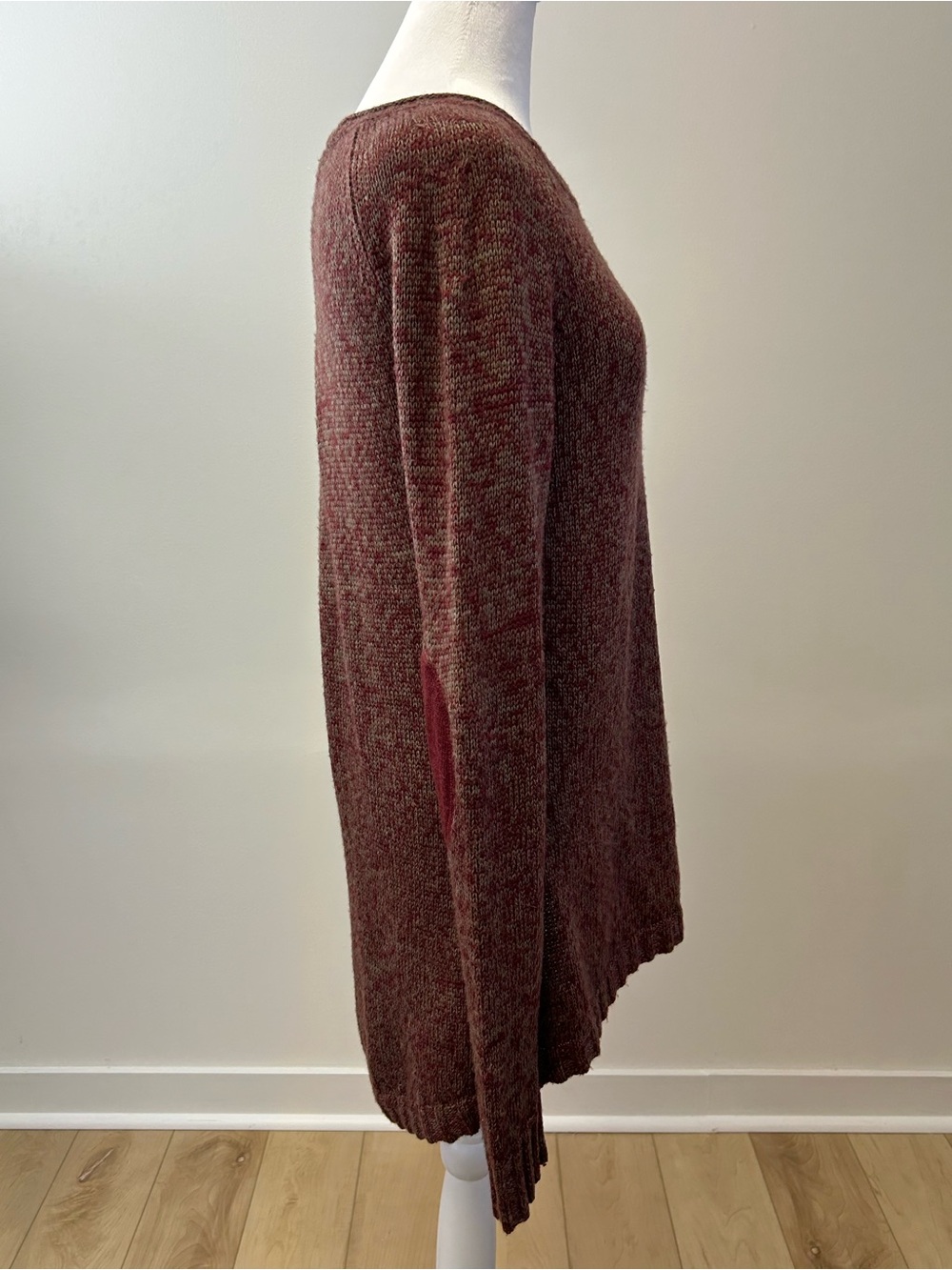 Toad & Co “Marlevelous Pullover” 100% Merino Wool Burgundy Marl Sweater Medium - Picture 3 of 13